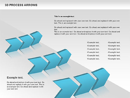 3D Proceso de flechas, Diapositiva 10, 00740, Diagramas de proceso — PoweredTemplate.com