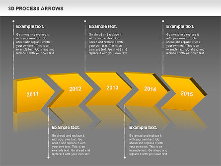 3D Process Arrows, Slide 11, 00740, Process Diagrams — PoweredTemplate.com