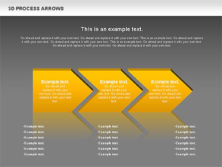 3D Process Arrows, Slide 12, 00740, Process Diagrams — PoweredTemplate.com