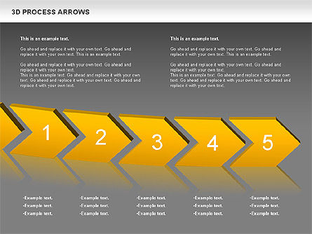 3d 프로세스 화살표, 슬라이드 13, 00740, 프로세스 도표 — PoweredTemplate.com