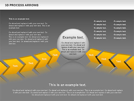 Frecce processo 3d, Slide 14, 00740, Diagrammi di Processo — PoweredTemplate.com