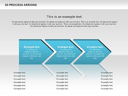 3D Process Arrows, Slide 2, 00740, Process Diagrams — PoweredTemplate.com