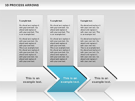 Flèches process 3d, Diapositive 5, 00740, Schémas de procédés — PoweredTemplate.com