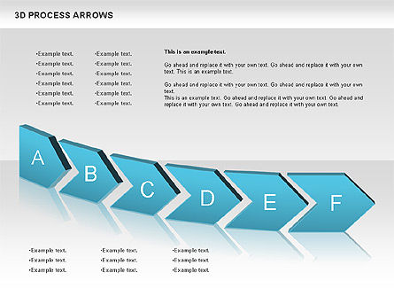 3Dプロセス矢印, スライド 6, 00740, プロセス図 — PoweredTemplate.com