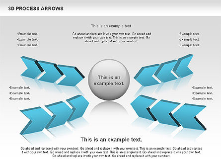 3Dプロセス矢印, スライド 7, 00740, プロセス図 — PoweredTemplate.com