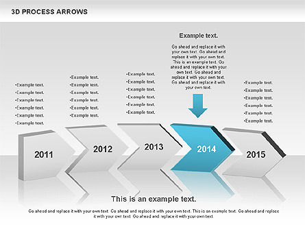 3D Proceso de flechas, Diapositiva 9, 00740, Diagramas de proceso — PoweredTemplate.com