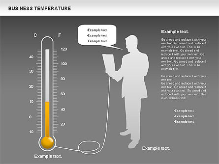 Temperatura do negócio, Deslizar 10, 00741, Modelos de Negócio — PoweredTemplate.com