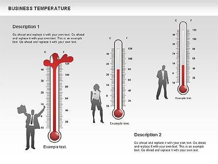 Temperatura do negócio, Deslizar 7, 00741, Modelos de Negócio — PoweredTemplate.com
