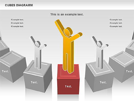Diagramme des cubes, Diapositive 5, 00742, Formes — PoweredTemplate.com