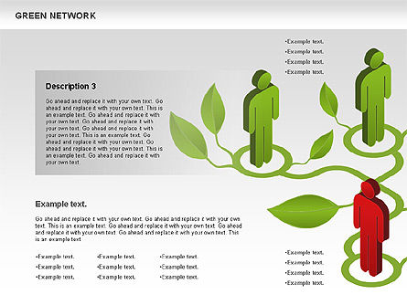 Réseau vert, Diapositive 11, 00743, Modèles commerciaux — PoweredTemplate.com
