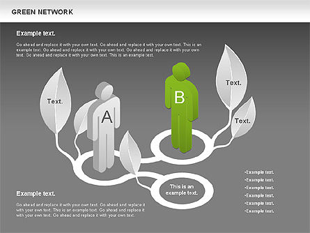 Réseau vert, Diapositive 14, 00743, Modèles commerciaux — PoweredTemplate.com