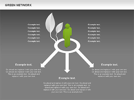 Réseau vert, Diapositive 19, 00743, Modèles commerciaux — PoweredTemplate.com