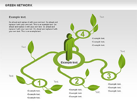 Red verde, Diapositiva 8, 00743, Modelos de negocios — PoweredTemplate.com