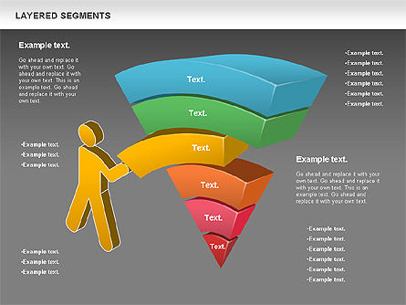 Segments en couches, Diapositive 14, 00744, Modèles commerciaux — PoweredTemplate.com