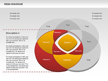 Diagramme de Venn, Diapositive 11, 00745, Modèles commerciaux — PoweredTemplate.com