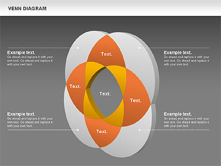 Diagramme de Venn, Diapositive 12, 00745, Modèles commerciaux — PoweredTemplate.com