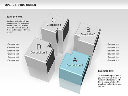  Cubos de sobreposição, Deslizar 10, 00746, Modelos de Negócio — PoweredTemplate.com