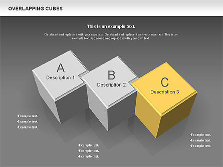  Cubos de sobreposição, Deslizar 12, 00746, Modelos de Negócio — PoweredTemplate.com