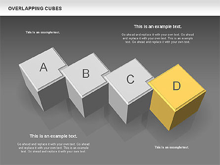 Cubes superposés, Diapositive 13, 00746, Modèles commerciaux — PoweredTemplate.com