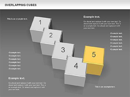 Cubes superposés, Diapositive 14, 00746, Modèles commerciaux — PoweredTemplate.com