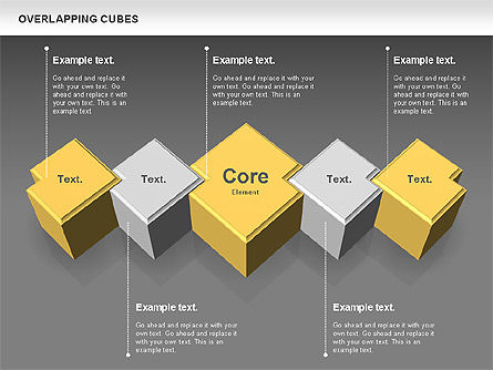 Overlapping Cubes, Slide 16, 00746, Business Models — PoweredTemplate.com