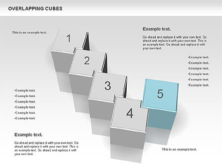  Cubos de sobreposição, Deslizar 4, 00746, Modelos de Negócio — PoweredTemplate.com