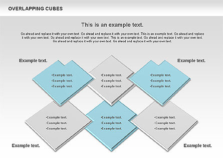  Cubos de sobreposição, Deslizar 9, 00746, Modelos de Negócio — PoweredTemplate.com