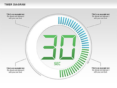 Digitales Timer-Diagramm, Folie 2, 00747, Timelines & Calendars — PoweredTemplate.com
