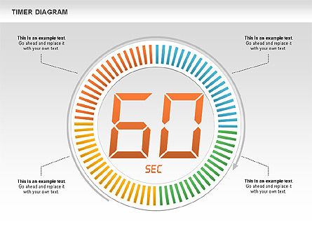 Digital Timer Diagram, Slide 4, 00747, Timelines & Calendars — PoweredTemplate.com