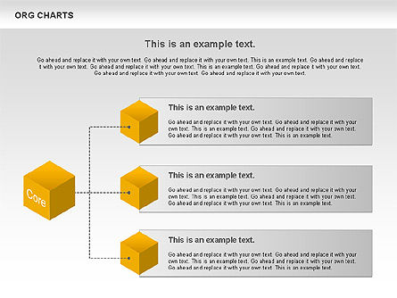 立方体の組織図, スライド 3, 00749, グラフチャート — PoweredTemplate.com