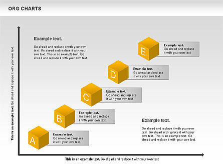 Organizational Chart with Cubes, Slide 9, 00749, Graph Charts — PoweredTemplate.com
