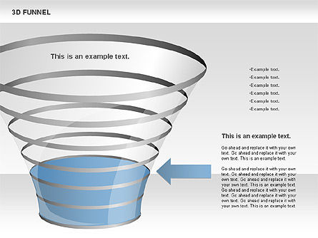 3D 퍼널, 슬라이드 4, 00750, 비즈니스 모델 — PoweredTemplate.com