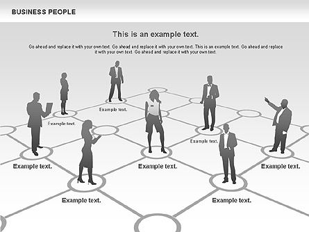 Mensen uit het bedrijfsleven, Dia 3, 00752, Businessmodellen — PoweredTemplate.com
