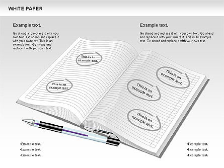 White Paper Shapes, Free PowerPoint Template, 00754, Shapes — PoweredTemplate.com