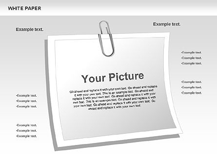 흰 종이 모양, 슬라이드 2, 00754, 모양 — PoweredTemplate.com