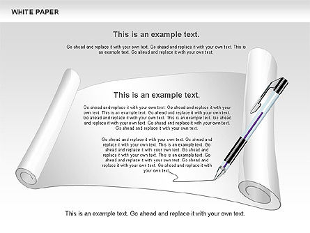 Formas de papel blanco, Diapositiva 4, 00754, Formas — PoweredTemplate.com