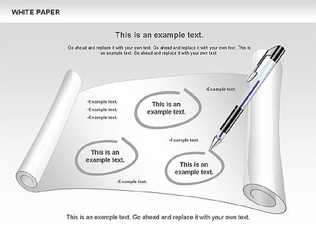 White Paper Shapes, Slide 6, 00754, Shapes — PoweredTemplate.com
