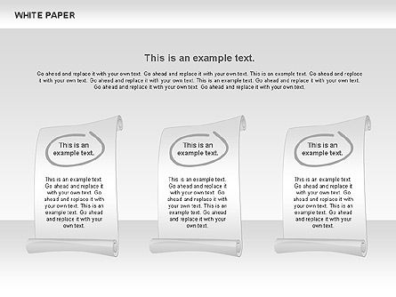 White Paper Shapes, Slide 7, 00754, Shapes — PoweredTemplate.com