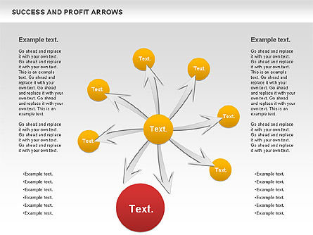 Éxito y flechas de beneficio, Diapositiva 6, 00755, Formas — PoweredTemplate.com