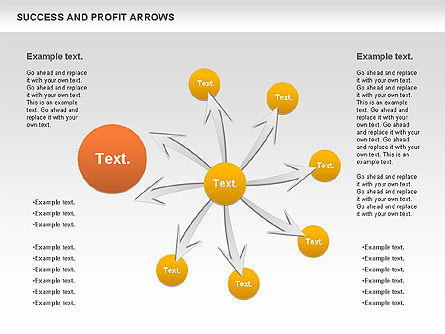 Éxito y flechas de beneficio, Diapositiva 7, 00755, Formas — PoweredTemplate.com