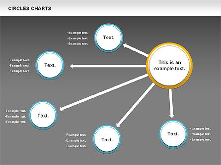 서클이있는 차트, 슬라이드 12, 00756, 모양 — PoweredTemplate.com