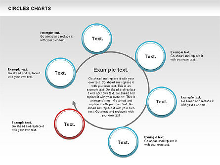 서클이있는 차트, 슬라이드 9, 00756, 모양 — PoweredTemplate.com