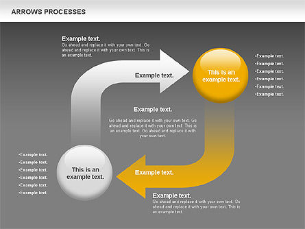 Arrows Processes, Diapositiva 12, 00758, Diagramas de proceso — PoweredTemplate.com