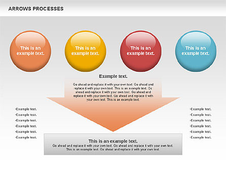 Processos .Arrows, Deslizar 8, 00758, Diagramas de Processo — PoweredTemplate.com