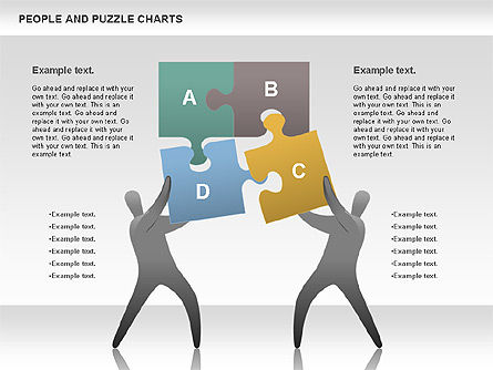 La gente e puzzle, Slide 10, 00759, Diagrammi Puzzle — PoweredTemplate.com