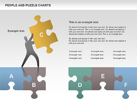 Menschen und Puzzles, Folie 11, 00759, Puzzle-Diagramme — PoweredTemplate.com