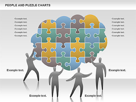 사람과 퍼즐, 슬라이드 14, 00759, 퍼즐 도표 — PoweredTemplate.com