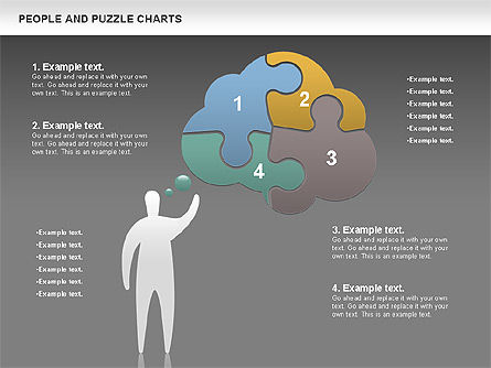 Personas y Rompecabezas, Diapositiva 15, 00759, Diagramas de puzzle — PoweredTemplate.com