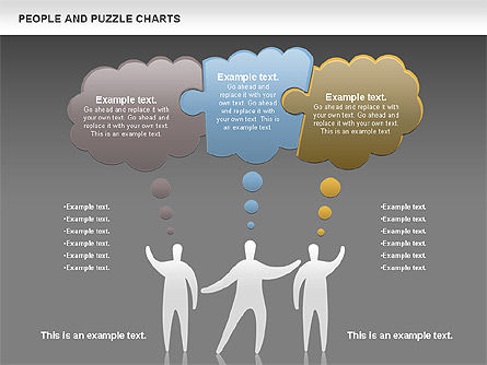 사람과 퍼즐, 슬라이드 17, 00759, 퍼즐 도표 — PoweredTemplate.com