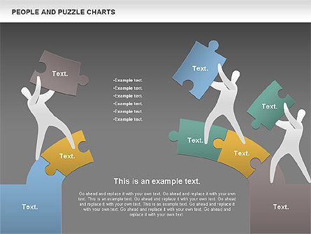 사람과 퍼즐, 슬라이드 18, 00759, 퍼즐 도표 — PoweredTemplate.com